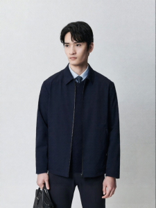 Business Casual Pure Color Mens Jacket