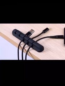 หมายเหตุ สายเคเบิลคลิปซิลิโคนสำหรับการจัดการที่เก็บสาย USB ที่ยืดหยุ่นม้วนสายเคเบิล