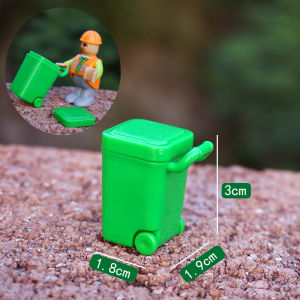 Mini Dollhouse Trash Can Scene Model Accessories Photography Props Doll Toys for Children Plastic Material Universal Gender