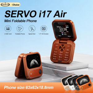 SERVO | SERVO I17 AIR Small Flip Mobile Phone Bluetooth Dialer Magic Voice Blacklist FM Flashlight Dual SIM Standby Mini Fold Cellphones