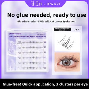 JIEWAYI | Self-adhesive Natural Sunflower Eyelash Extensions Single Cluster
