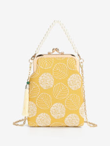 New Chinese Style Embroidery Wind Qipao Hanfu Tang Suit Handbag Shoulder Bag Crossbody Chain Bag for Young Women Summer Cotton