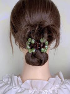 Kẹp Tóc Đuôi Ngựa Thanh Lịch Mới 2025 Kẹp Tóc Đính Đá Rhinestone Phụ Kiện Tóc Đuôi Ngựa Cao Cho Phụ Nữ