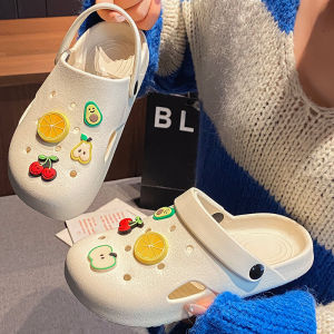 Casual Cartoon Patterned Womens Flip Flops Outdoor Wearable Slip-On Low Cut EVA Comfortable Summer New Style Clog Shoes