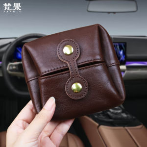 Handmade Cowhide Coin Purse Mens and Womens Crafts Bag Genuine Leather Retro Bracelet Walnut Buggy Bag Earphone Cosmetic Bag Trendy