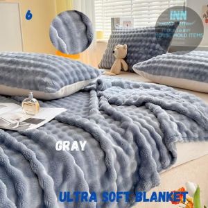 Bubble Fluffy Blanket for Couch Plush Blankets Cozy Blanket for Bedding Soft Fuzzy Blanket for All Season Use