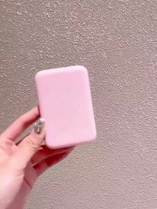 1 Black/Pink Heart-Shaped TPU Charging Protective Case Compatible with Apples Original MagSafe Wireless Power Bank