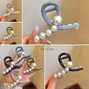 KẸP TÓC CÀNG CUA ĐÍNH NGỌC TRAI PHONG CÁCH HÀN QUỐC kẹp tóc gắn châu trắng siêu đẹp pearl hair clip KUMORI STORE