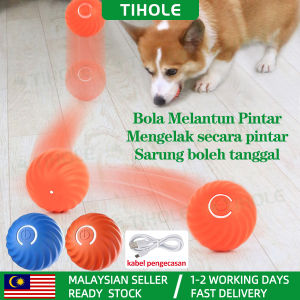 Tihole Pet Smart Rolling Electric Ball Auto Bounce Dog Toy Type-C Fast Charge Dual Modes TPR Chew Proof Cover Interactive Pet Exercise Puppy Toy