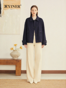French Style Twill Texture Merino Wool Blazer