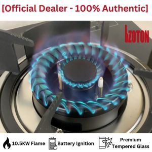 [OFFICIAL DEALER] FLEXI HOSE - Izoton Tempered Glass Built-in Hob IGH-5007SV Dapur Gas Masak Cooking Stove Kitchen Appliances煤气炉