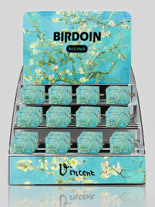 Máy Phát Nhạc Tay Van Gogh Trái Đào Nở Lớp Vỏ Ngoài Bằng Giấy Kim Loại Gỗ Quà Tặng Cho Bé Gái Trang Trí Nhà Cổ Điển Lãng Mạn Âm Thanh Ngọt Ngào