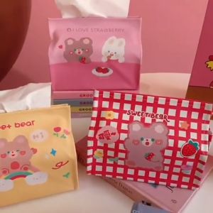 OHO ที่ใส่ทิชชูในรถ ที่ใส่ทิชชในรถ กล่องใส่ทิชชู่ กล่องทิชชู่ ที่ใส่ทิชชู่ในรถ ใส่ทิชชู่ลายการ์ตูน กระเป๋าใส่กระดาษทิชชู่