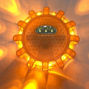 Warning Light Road Flares USB Rechargeable Orange Emergency Flashing Light Roadside Safety Beacon Disc Flashing Magnetic Beacon