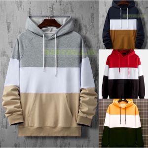 COLOR BLOCK HOODIE FULL KANGOROO POCKET BIGSIZE OVERSIZE ALLSIZE S M L XL -5XL