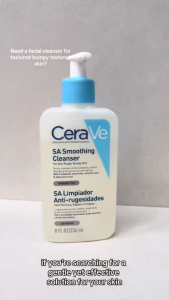 CeraVe SA Smoothing Cleanser 236ml - Salicylic Acid Face & Body Wash for Dry Rough Bumpy Skin Exfoliates & Smoothes Fragrance Free Non-Comedogenic