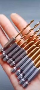 ⚡Miễn Phí Vận Chuyển⚡ Bộ 13 Mũi Khoan Chất Liệu Thép Gió HSS Bọc Titanium Chuôi Lục Giác Khoan Gỗ Nhựa