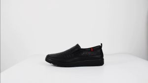 Sepatu Sneakers Pria DALLAS HITAM Sepatu Kerja Sepatu Kulit Loafers Sepatu Casual Olahraga Import