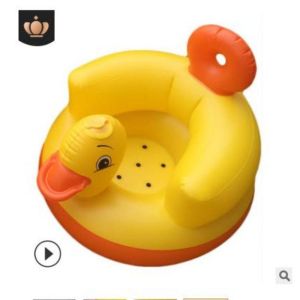 Kursi Duduk Bebek Sofa Bayi Bahan Pvc Music Karakter Bebek Warna Kuning Oren