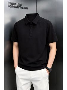 ZHUOCAN | Áo Thun Nam Cổ Polo Đen Mát Mẻ và Chín chắn cho Mùa Hè