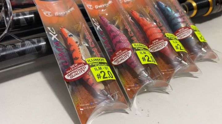 โยกุ้ง ตกหมึก🦑🎣 PIONEER ILUMA [ ซองส้ม ] XC SQUID CATCHER เหยื่อตกหมึก ...