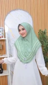 DAILY HIJAB BERGO PET INSTAN MOTIF SUBLIM PERINTING KEKINIAN TERBARU MUSLIM