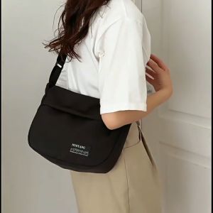 SAVE Nylon Tote Bag Casual Student College Crossbody Shoulder Bag Korean Ins Sling Bag Women Fashion Bag Eco Beg Murah L29