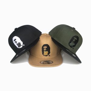 Co-branded Baseball Cap: Ape X Five-bar Flat Brim Cap