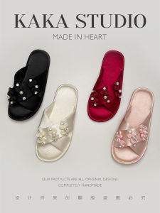 Dép Nữ Mùa Xuân Hè Mới Kiểu Trung Quốc Pha Lê Khóa Đế Mềm Trong Nhà Dép Đi Trong Nhà Cho Cặp Đôi