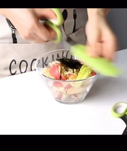 快速切菜神器 葱花辣椒香菜 High-Quality 5-Ply Kitchen Scissors Multi-Purpose Herb Scissors Pemotong Herba Cepat Gunting Sayur Dapur Berlapis Multi-Blade Vegetable Cutter Gunting 5 Lapisan Kitchen Scissors Gunting Daun Bawang Salad Ketumbar Chili Gunting Dapur