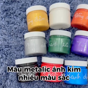 Màu Acrylic Metalic Ánh Kim 100ml – Hiệu Ứng Kim Tuyến Nhỏ Lấp Lánh Cho Tranh Vẽ LIM ART