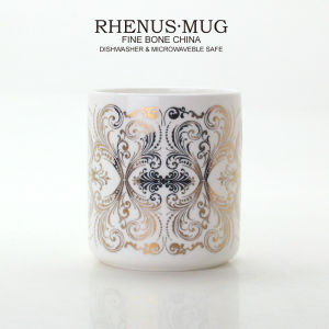 Rhenus Gold Couple Ceramic Mugs Large Capacity Bone China Coffee Style Water Cups Retro Design Home Office Universal Use