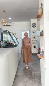 DIORA Rok Plisket Padi Premium / Rok Plisket / Rok Model V / Rok Premium / Bawahan Wanita