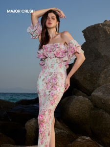 Strapless Fish Tail Slim Fitting Beach Dress