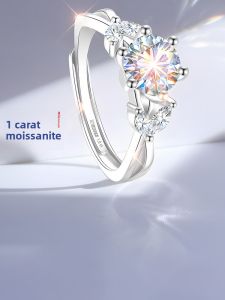 East Beauty | Proposal Moissanite 999 Sterling Silver Ring