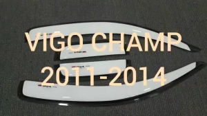 คิ้วกันสาดประตู กันสาด กันสาดประตู คิ้ว สีขาว รุ่น 2ประตู+แค๊บ โตโยต้า วีโก้ Toyota Vigo Champ 2011 2012 2013 2014 ใส่ร่วมกันได้ A