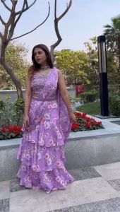 [Pre Order] New Arrival Ready To Wear Lehenga Saree ~ Delivery Lead Time : 10 days