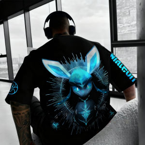 Pokémon Glaceon Anime Printed T-shirt2025  Mens and Womens Summer New Harajuku Versatile Casual Loose Y2K Parent Child Top