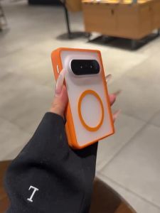 Fingerprint-resistant Orange Translucent Matte Protective Case for Huawei Pura Series