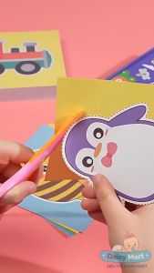 Bộ đồ chơi cắt giấy 200 hình tặng kèm kéo