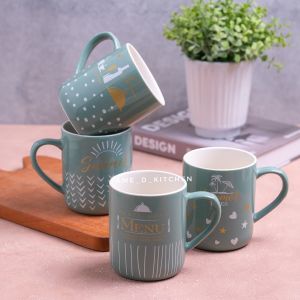 Mug bijian keramik hijau pastel summer love