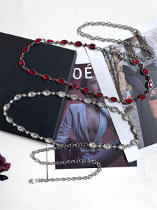 Classic Style New Arrival Crystal Diamond Waist Chain for Women with Short Skirt Decorative Thin Belt Ins Easiest for Match Metal Pants Chain