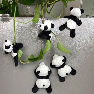 1/3/5PCS Cartoon Panda Decor Cute Animal Figures for Home Office Desk Shelf Decor Panda Ornament Collection