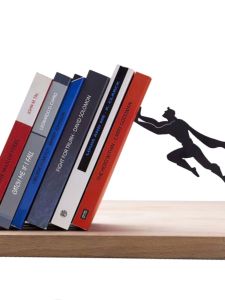 Creative Superhero Metal Bookends Desk Organizer Bookend Stand Book Separator Storage Display Piece Business Supplies