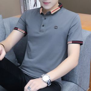 ROMON | Lomond Summer Thin Ice Silk Casual Loose Short Sleeve Polo Shirt Business Leisure Cotton T-Shirt For Men