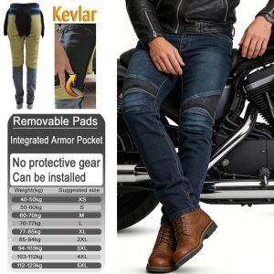 Kevlar Motorcycle Jeans Men Motocross Protective Pants Aramid Sports Racing Riding Gear Spring Autumn 011