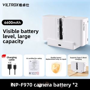 VILTROX | High Capacity Smart Rechargeable Lithium Battery NP-F550 F750 F970 with Visual Display and Overcharge Protection