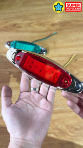 ไฟประดับ LED DISCO (12V-24V) ไฟหรี่/ไฟข้าง กรอบโครเมียม ฐานชุบโครเมียม ขนาด 18x5 ซม. ใช้ได้กับรถทุกชนิด (มีหลายสี)