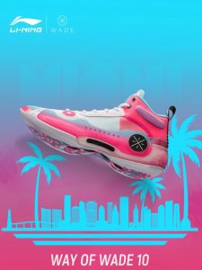 Li Ning Official Store 100% Original Way of Wade 10 WOW 10 South Coast/Pink Mens Basketball Ball Shoes Lightweight High Rebound Mid Top Basketball Professional Competition Shoe ABAS115 - Lazada