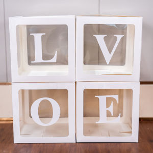 Bộ Bong Bóng Phim Màng Alu Love Letter Wedding Balloon Box Trang Trí Phòng Cưới Ngày Lễ Quà Tặng Trang Trí Phòng Khách